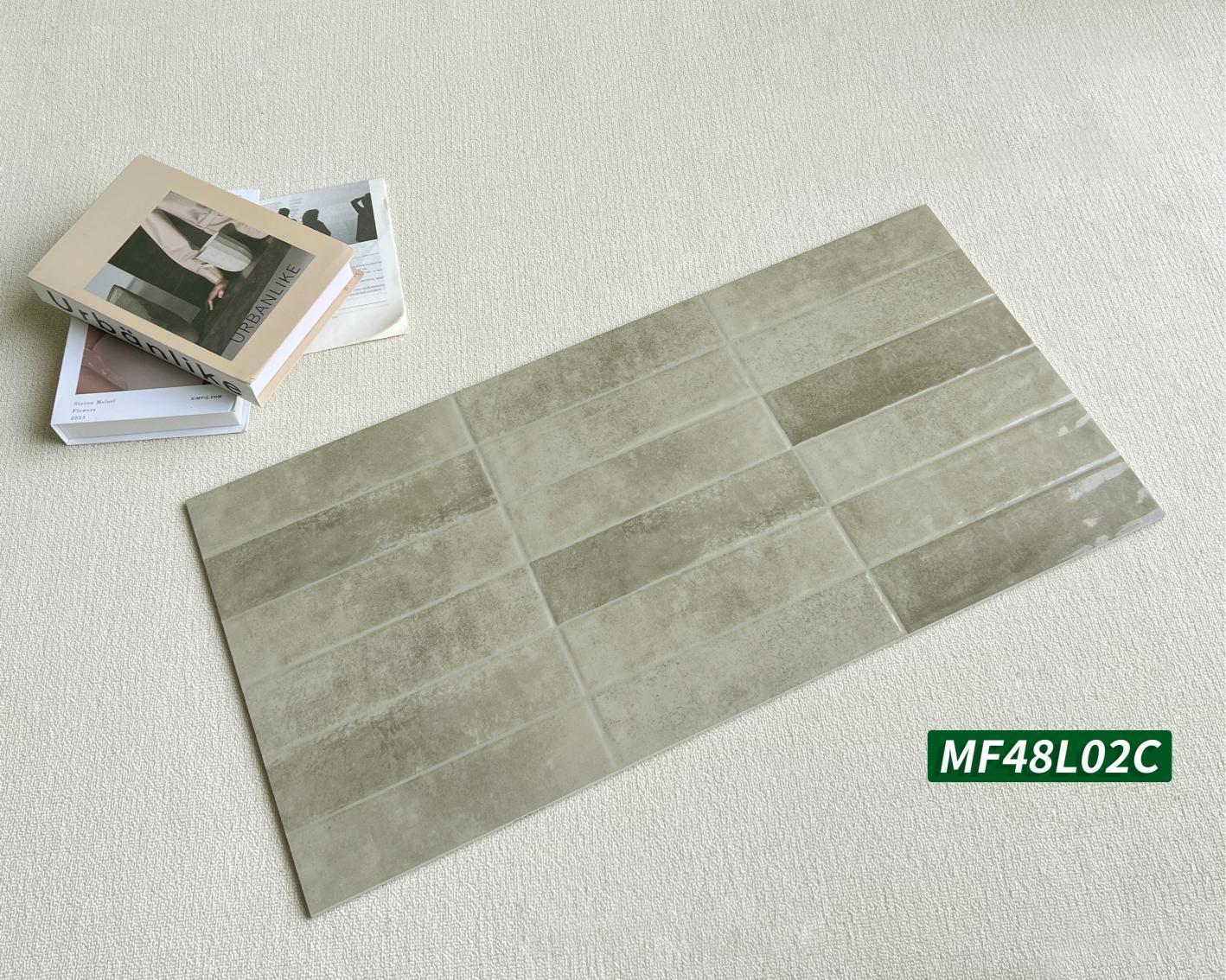 Gạch ốp tường giả thẻ 40x80cm men bóng mã MF48L02C