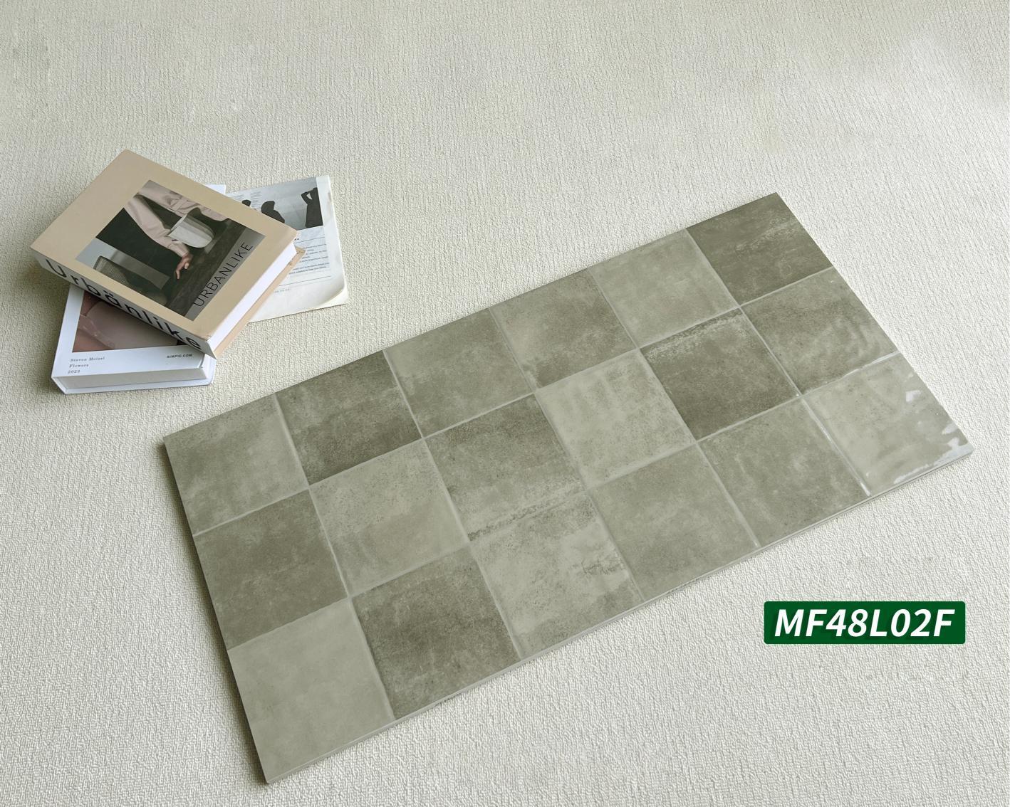 Gạch ốp tường giả thẻ 40x80cm men bóng mã MF48L02F