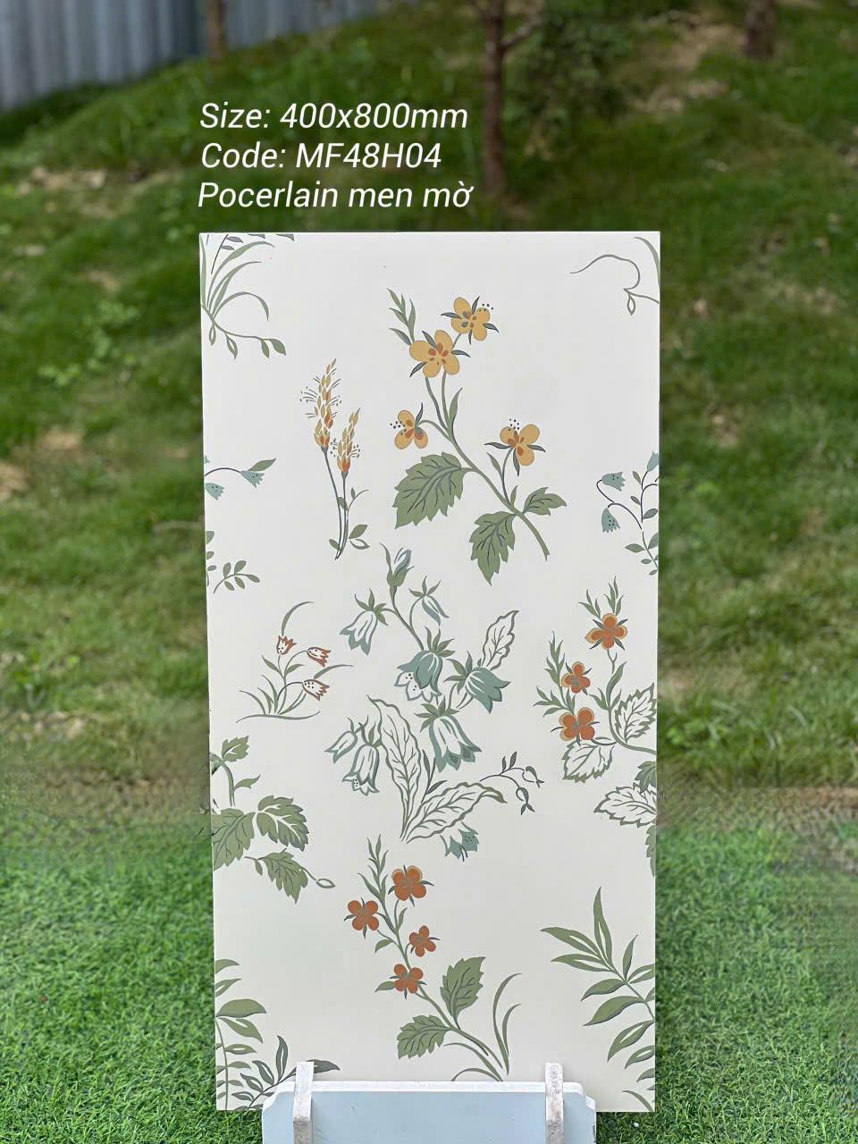 Gạch ốp tường họa tiết hoa 40x80cm mã MF48H04