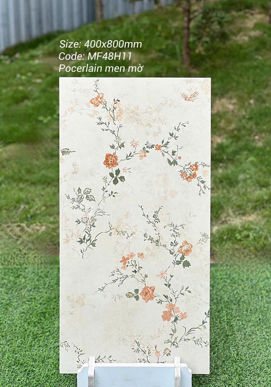 Gạch ốp tường họa tiết hoa 40x80cm mã MF48H11