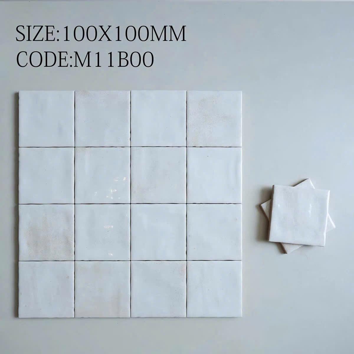 Gạch thẻ 100x100mm bóng lượn mặt mã 11B00