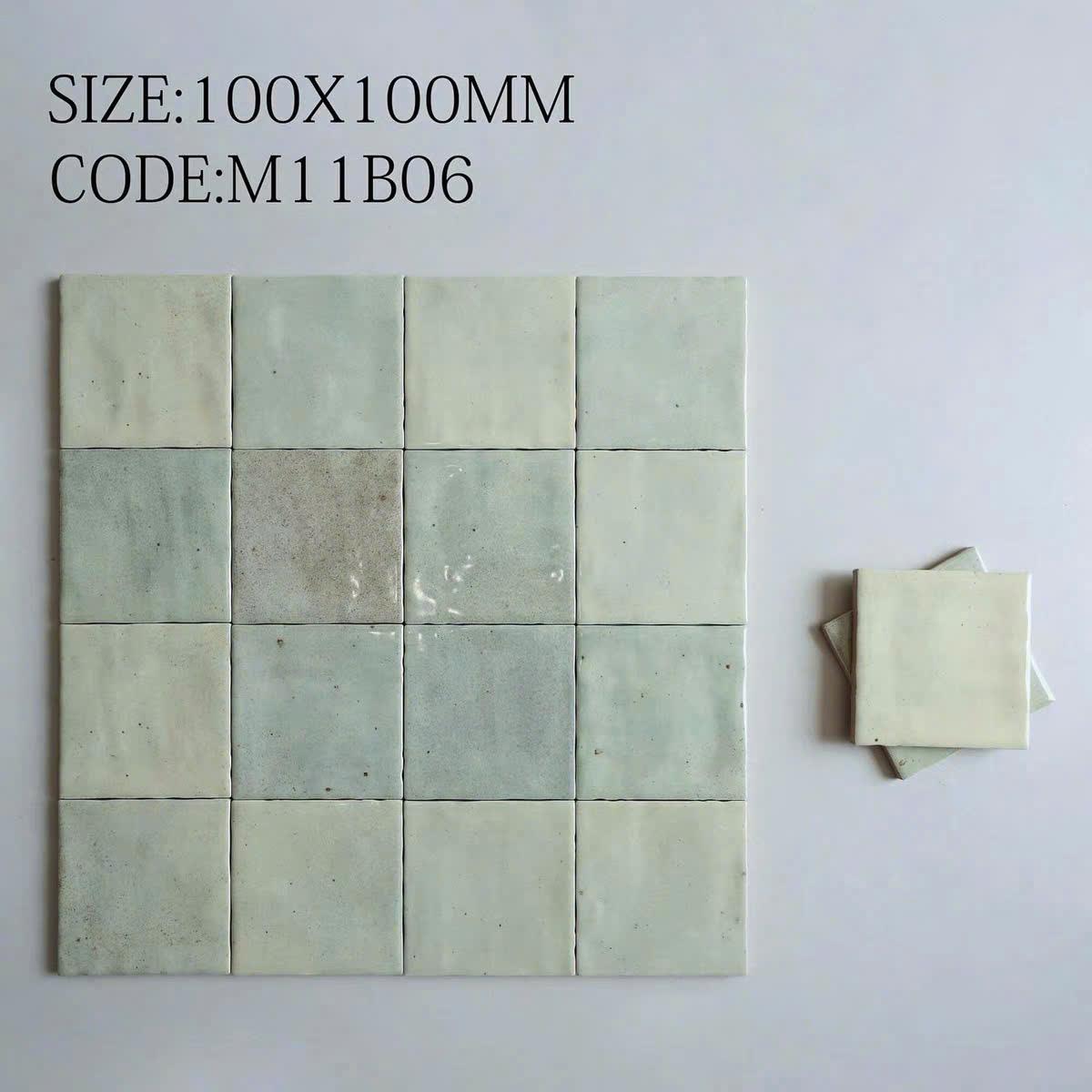 Gạch thẻ 100x100mm bóng lượn mặt mã 11B06